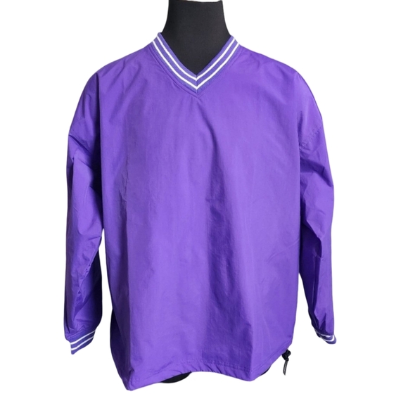 TONIX NWT Teamwear Purple V-Neck Nylon Windshirt Basketball Windbreaker Size XL - Picture 1 of 16